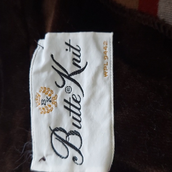 70's Vintage Butte Knit Velour Mini Dress - Picture 5 of 5